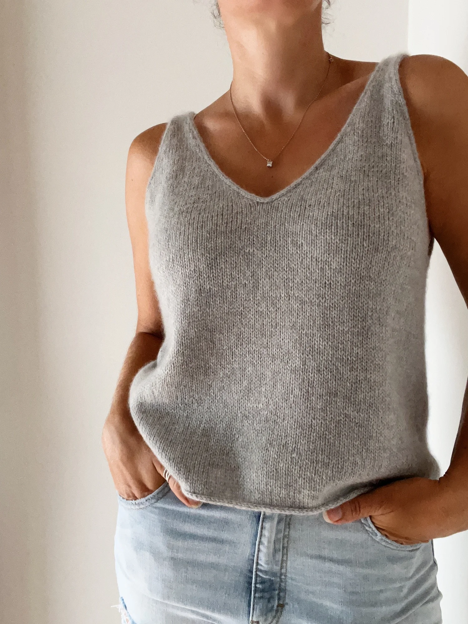 トップス BACK DESIGN KNIT CAMI ameri Lace Cami Tops for Women Y2K Sleeveless Square Neck Cami